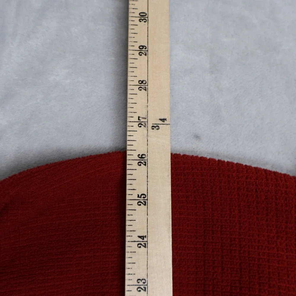North Face Sweatshirt Mens XL Red 1/4 Zip Waffle Fleece Pullover Outdoor Hiking